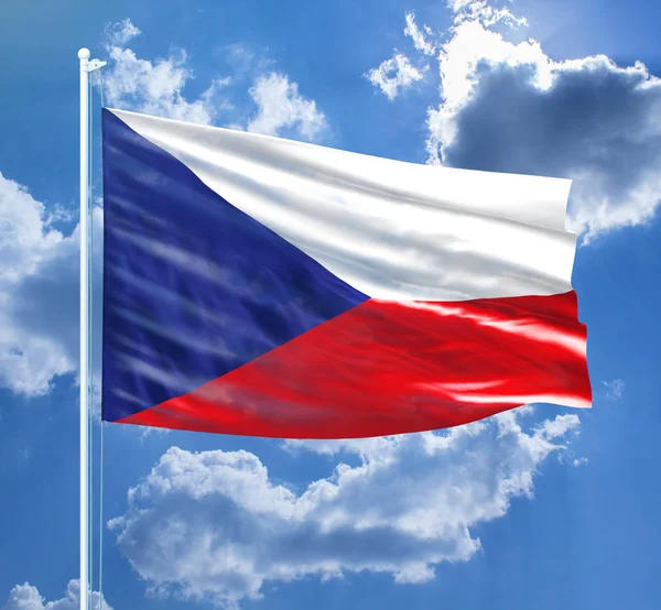 捷克国旗 艺术和工艺 — 图库照片