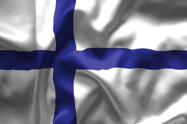 Bandera Finlandia Imagen Stock Bandera Finlandia Bandera Finlandia Fondos Azul — Foto de Stock