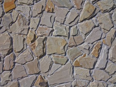 kaba taştan taş duvar parçası (granit, kireçtaşı)