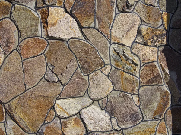 Fragment Kamiennej Ściany Surowca Kamiennego Granit Wapień — Zdjęcie stockowe