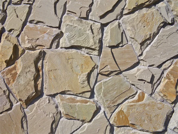 Fragment Stone Wall Rough Stone Granite Limestone Stock Photo