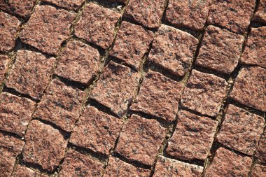 kare granit taş üst görünümünden yol