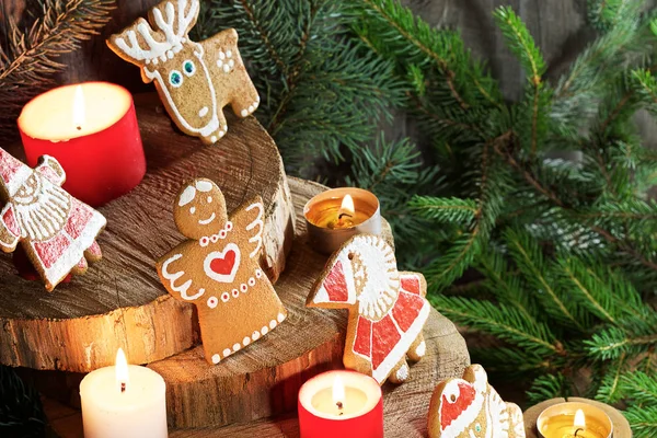 Een Lichte Houten Achtergrond Met Takken Van Sparren Zijn Houten — Stockfoto