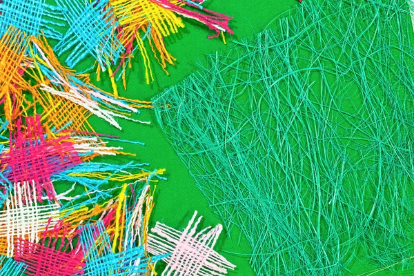 Αφηρημένο Πολύχρωμο Κολάζ Από Βαμβάκι Χρωματιστό Χοντρό Ύφασμα — Φωτογραφία Αρχείου