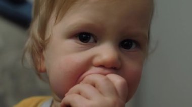 Meraklı bir bebek lezzetli bir ziyafetin tadını çıkarıyor. Masum çocukluk anılarının saf neşesini somutlaştırıyor. Yaklaş.