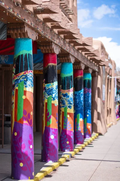 Colorful Columns Adobe Building — Stock Photo, Image