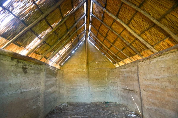 Vue Intérieur Une Vieille Maison Dans Parc Archéologique Ethnologique Sopot — Photo