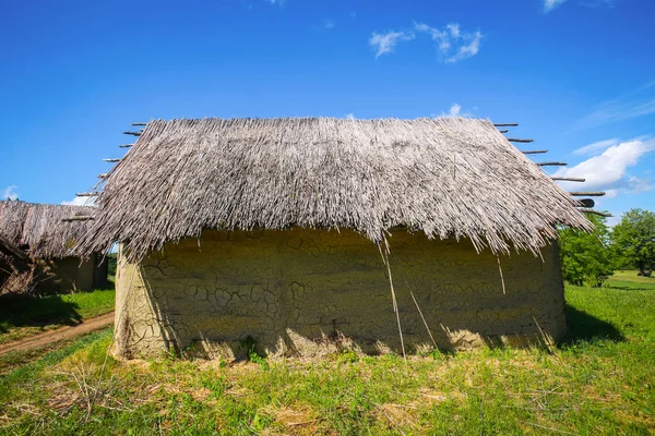 View Old Houses Archeological Ethnological Park Sopot Vinkovci Croatia — Stock Photo, Image