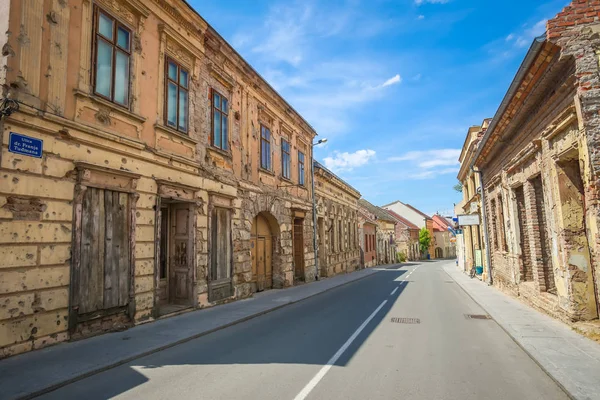 Vukovar Chorvatsko Května 2018 Neobydlené Domy Škody Jugoslávské Války Tých — Stock fotografie