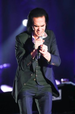 Zagreb, Hırvatistan - 26 Haziran, 2018: Nick & kötü tohumları mağara göl Jarun, Zagreb, Hırvatistan bulunan 13 Inmusic festivalin ikinci günü sırasında ana sahne alanı'nda gerçekleştirir. 