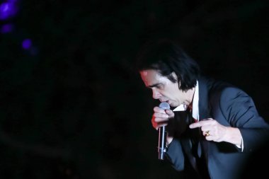 Zagreb, Hırvatistan - 26 Haziran, 2018: Nick & kötü tohumları mağara göl Jarun, Zagreb, Hırvatistan bulunan 13 Inmusic festivalin ikinci günü sırasında ana sahne alanı'nda gerçekleştirir. 