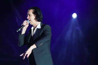 Zagreb, Hırvatistan - 26 Haziran, 2018: Nick & kötü tohumları mağara göl Jarun, Zagreb, Hırvatistan bulunan 13 Inmusic festivalin ikinci günü sırasında ana sahne alanı'nda gerçekleştirir. 