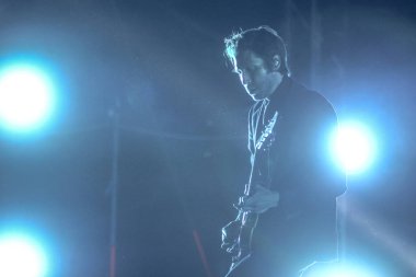 Zagreb, Hırvatistan - 27 Haziran, 2018: Interpol göl Jarun, Zagreb, Hırvatistan bulunan 13 Inmusic Festivali sırasında ana sahne alanı'nda gerçekleştiren Amerikalı rock grubu. 