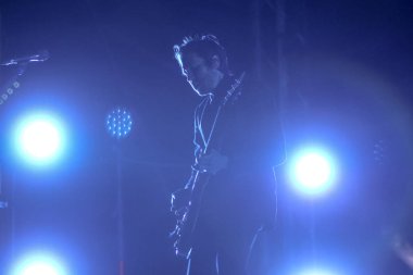 Zagreb, Hırvatistan - 27 Haziran, 2018: Interpol göl Jarun, Zagreb, Hırvatistan bulunan 13 Inmusic Festivali sırasında ana sahne alanı'nda gerçekleştiren Amerikalı rock grubu. 