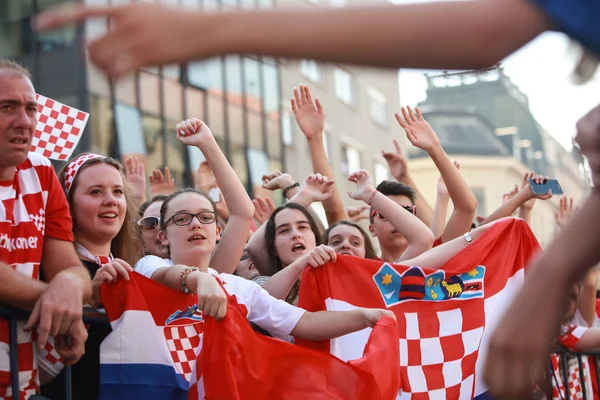 Zagreb Croatia July 2018 Croatia National Team Welcome Home Celebration — Stock Photo, Image