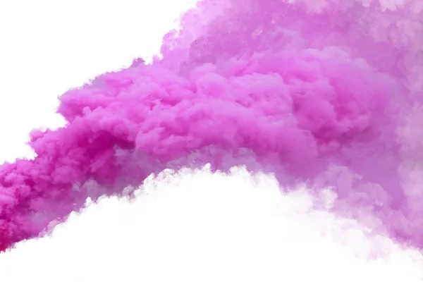 紫色烟雾 在白色背景下隔离 — 图库照片