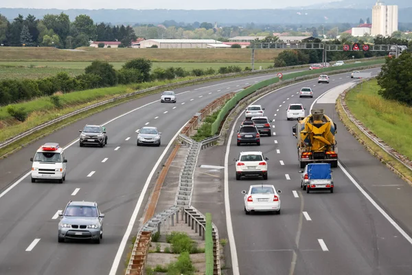 Traffic Zagreb Highway Bypass Zagreb Croatia — Stock Photo, Image