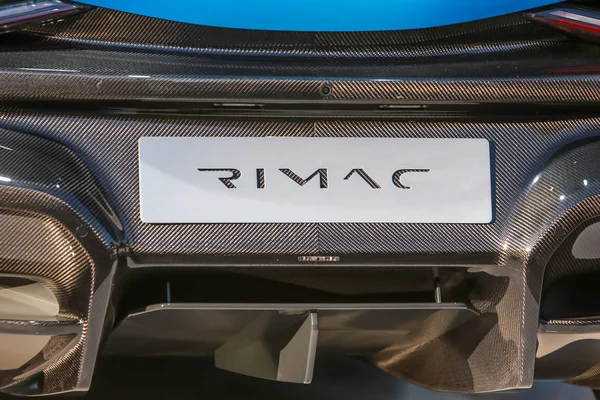 Záhřeb Chorvatsko Září 2018 Prezentace Rimac Nové Elektrické Hypercar Dvě — Stock fotografie