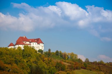 Bir görünümü Veliki Tabor kale Zagorje, Hırvatistan.
