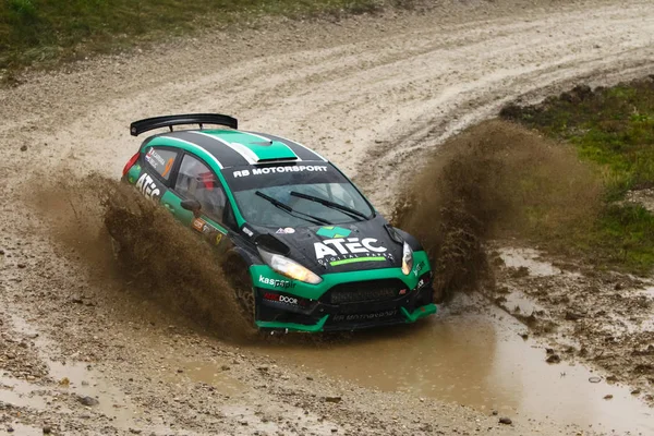 Sveta tepe, Hırvatistan - 25 Kasım 2018. 9 ralli Santa Domenica göster. Ford Fiesta R5 Evo2 Marco Carrara ve Davor Belic yarış.
