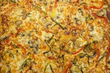 yakın bir yukarı bir sebze pizza.