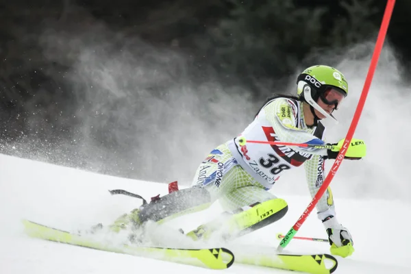 Zagreb Croácia Janeiro 2019 Mirela Gutierrez Andorra Compete Durante Copa — Fotografia de Stock