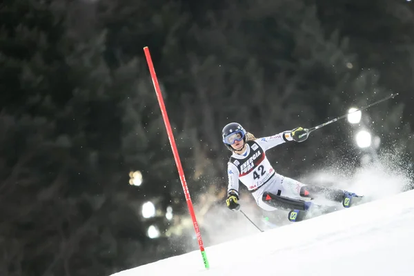 Záhřeb Chorvatsko Leden 2019 Lara Della Mea Itálie Závodí Audi — Stock fotografie