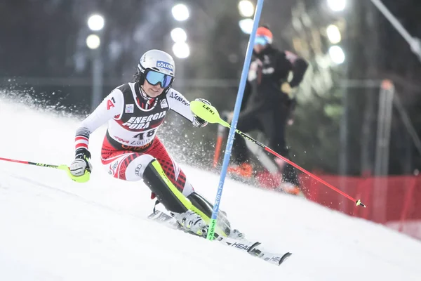 Zagreb Kroatien Januari 2019 Franziska Gritsch Från Österrike Konkurrerar Audi — Stockfoto