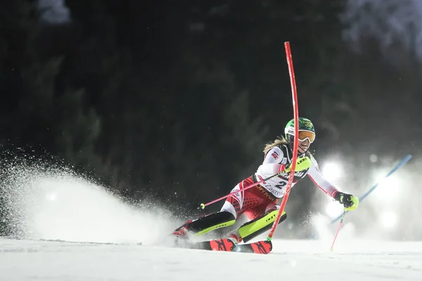 Zagreb Croatia January 2019 Katharina Liensberger Austria Competes Audi Fis — Stock Photo, Image