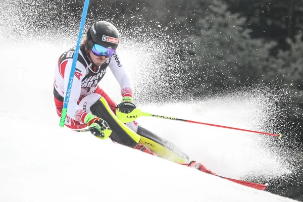 Zagreb Croatie Janvier 2019 Manuel Feller Autriche Participe Coupe Monde Images De Stock Libres De Droits