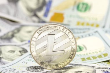 Dolar faturaları üzerinde görüntülenen Cryptocurrency 