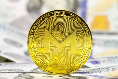 Dolar faturaları üzerinde görüntülenen Cryptocurrency 