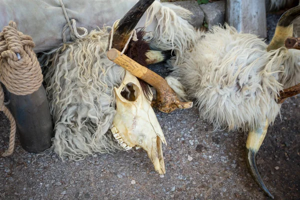 Masken von Glockenläutern — Stockfoto