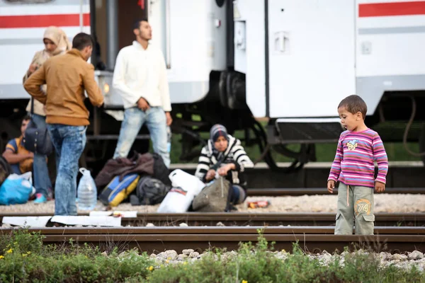 Refugiados sirios en Dugo Selo —  Fotos de Stock