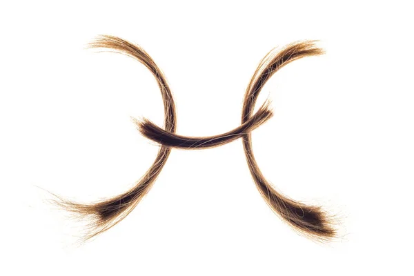 Cartas feitas de cabelo de mulher — Fotografia de Stock