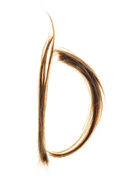 Dopisy vyrobené z ženských vlasů — Stock fotografie