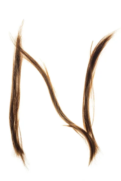Листи, зроблені з жіночого волосся — стокове фото