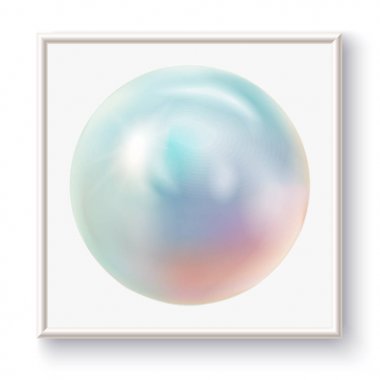 Rainbow opal in frame, isolated on a white background. Vector illustration clipart