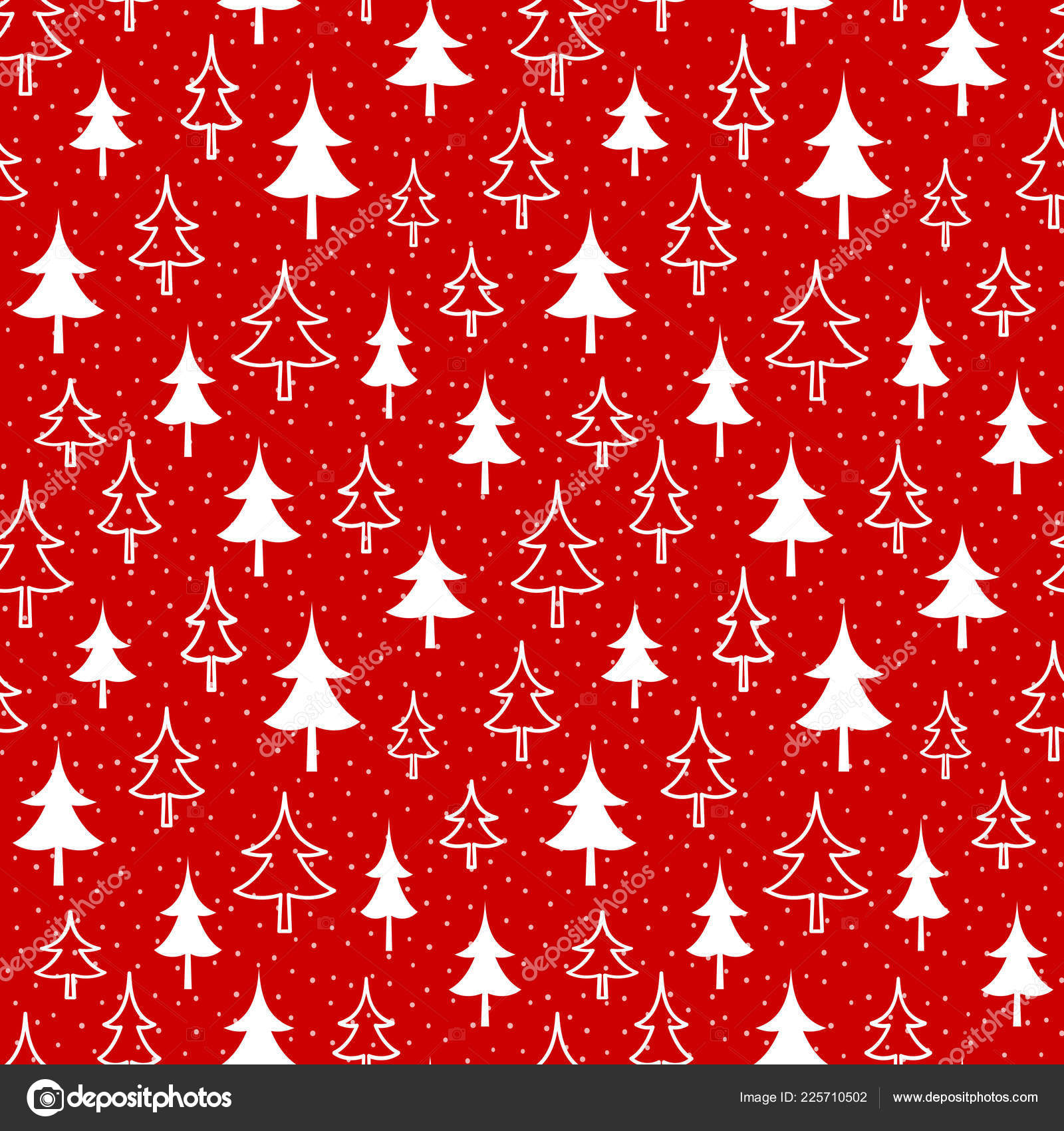 Christmas Seamless Red Pattern White Fir Snow Xmas Endless Texture Christmas Seamless Red Pattern White Fir Snow Xmas Endless Texture