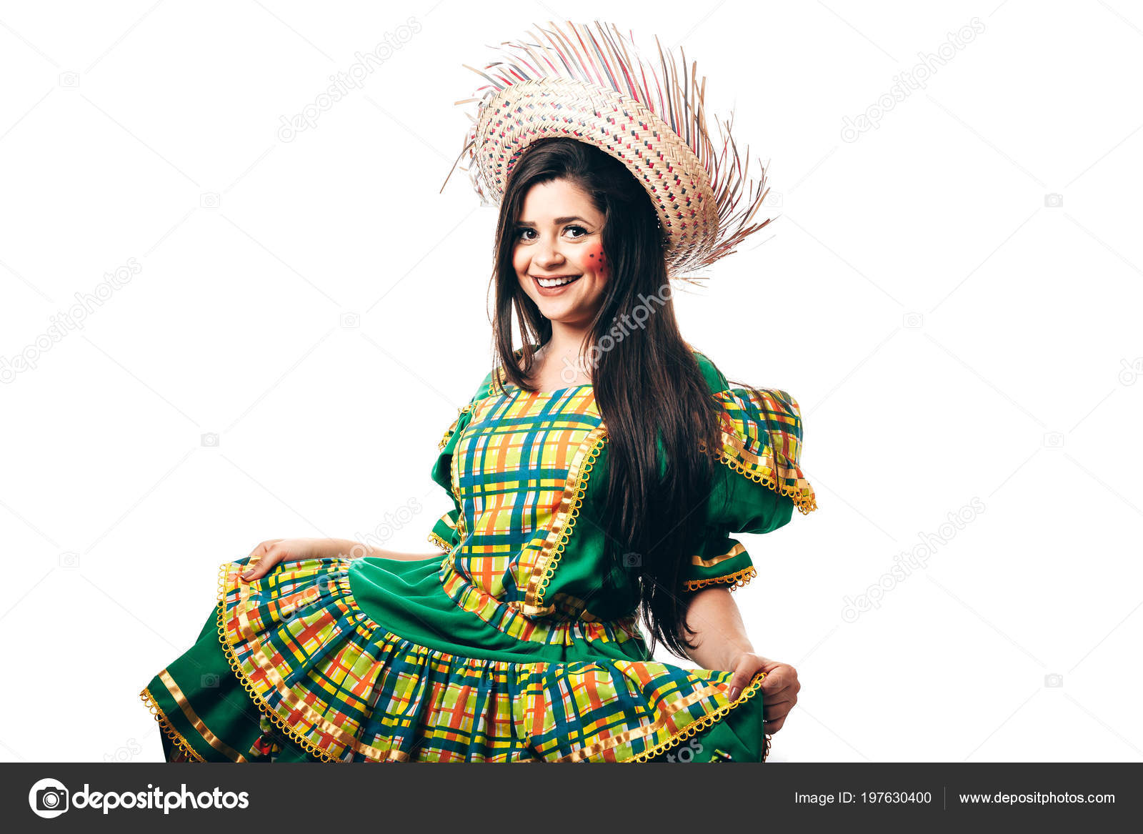ブラジル人女性はフェスタ ジュニアのための典型的な服を着て ストック写真 C Kleberpicui ブラジル人女性はフェスタ ジュニアのための典型的な服を着て ストック写真 C Kleberpicui
