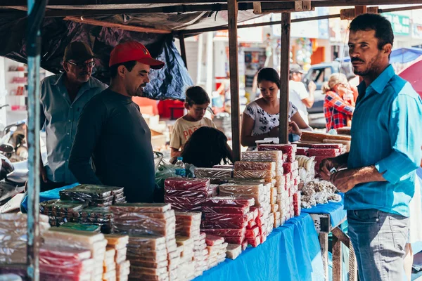 São José Egito Pernambuco Brasil Setembro 2018 Homem Vende Doces — Fotografia de Stock