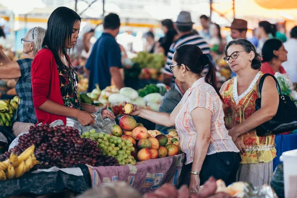 Sao Jose Egito Pernambuco Brazilië September 2018 Verkoopster Werkt Lokale — Stockfoto