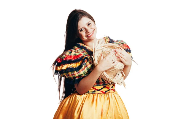 Бразильські жінки носять типовий одяг для Festa Junina-Червень фестиваль — стокове фото