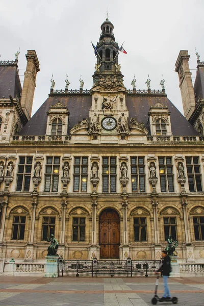 Κτήριο Δημαρχείου στο Παρίσι, Γαλλία — Φωτογραφία Αρχείου