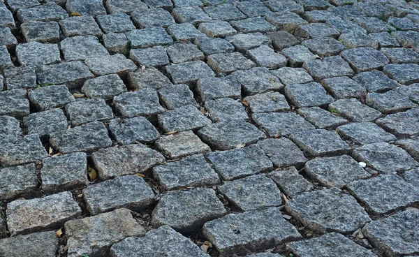 Czarny Kamień Brukowana Tła Czarny Lub Ciemny Szary Kamienny Bruk — Zdjęcie stockowe