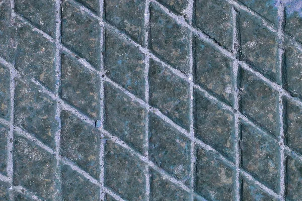 Tekstura Zardzewiały Falistej Blachy Niebieskiego Oryginalny Wzór Tła — Zdjęcie stockowe