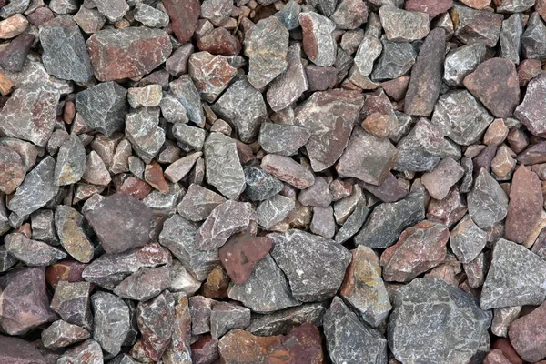 Pedra Esmagada Vários Tamanhos Formas Frações Contexto Industrial — Fotografia de Stock