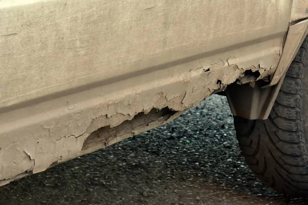 corrosion and rust on the car body. repair.