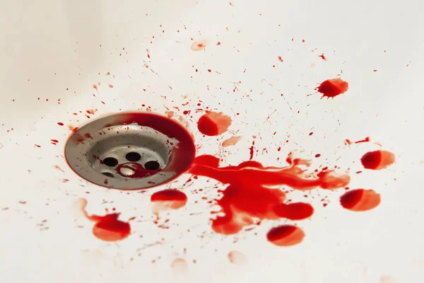 Lavabo Baño Drenaje Sangre — Foto de Stock