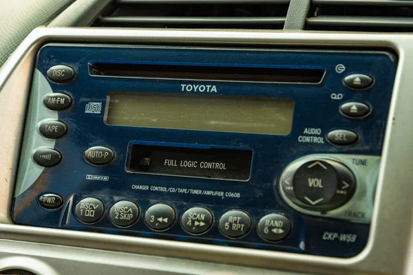 August 2018 Krasnoyarsk Russia Old Car Radio Toyota Can Use — Stock Photo, Image